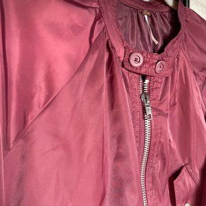 GORGEOUS COLOR - Bomber Jacket - Free People - Burgundy - Size M